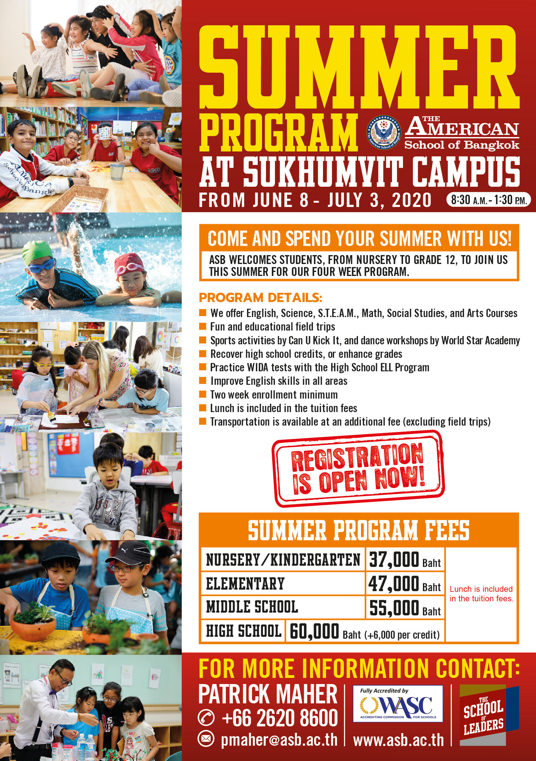 Summer Program American School Bangkok